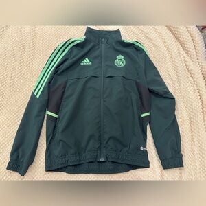 Adidas Kids Dark Green Track Jacket